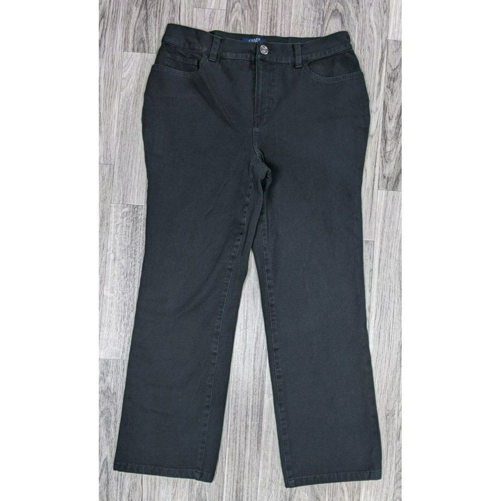 (3/$35) Chaps Womens Size 6 Cropped Black Denim Jeans Pants